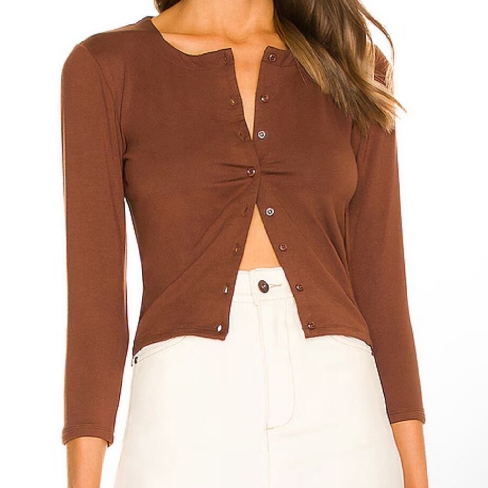 Re Ona Chocolate Button-Down Women's Shirt